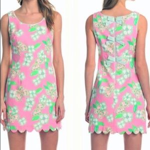 Lilly Pulitzer Pink and Green Floral Mini Dress
